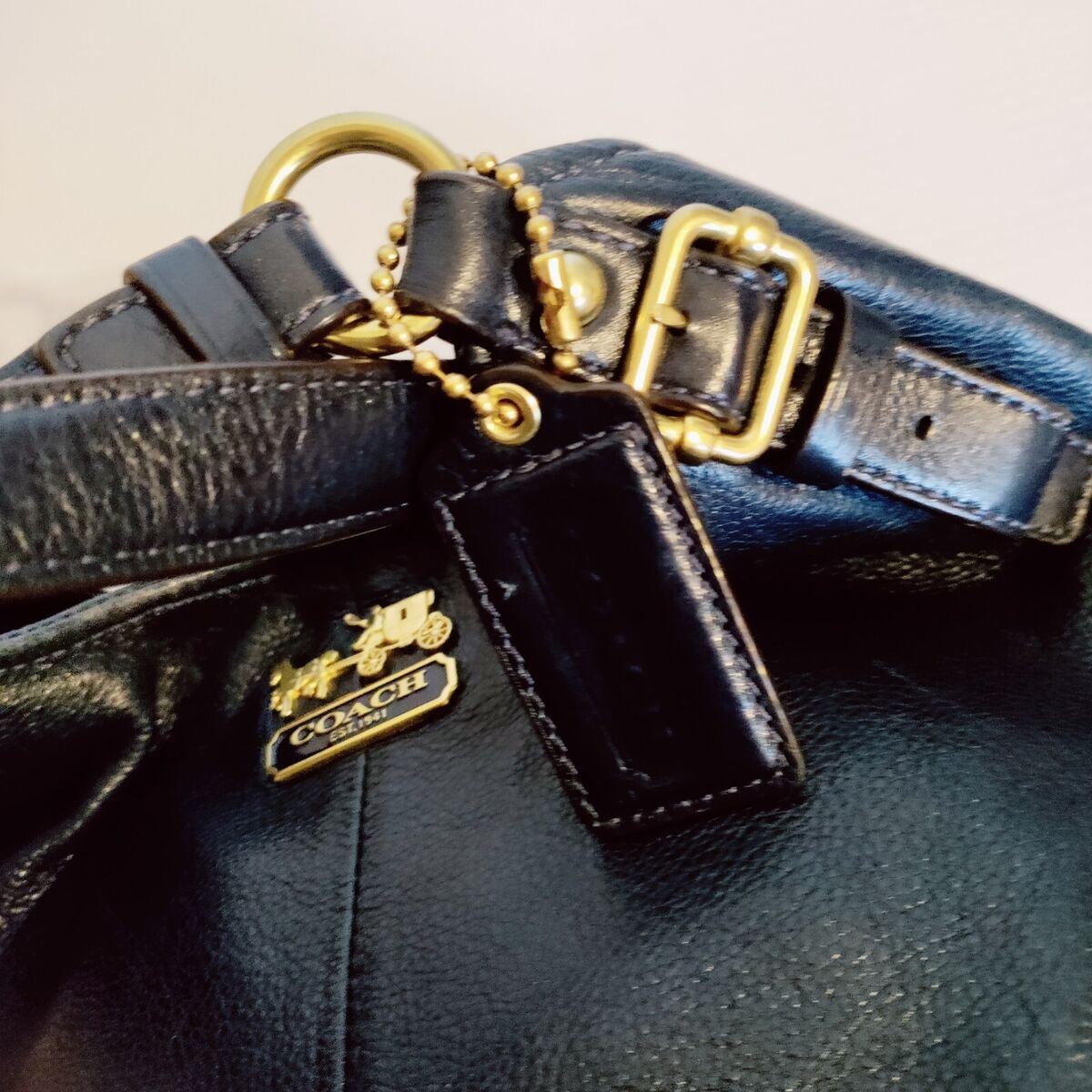 Coach 16503 Madison Maggie Triple Entry Blue Leather Hobo Coach 16503 Madison Maggie Triple Entry Blue Leather Hobo
