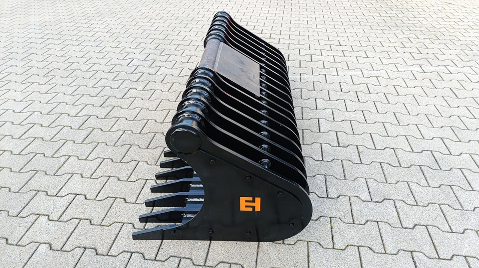 EH Harke Sieblöffel ohne Aufnahme 1200 mm 120 cm Wurzelrechen Bagger 3 - 5 t - Bild 4 von 4