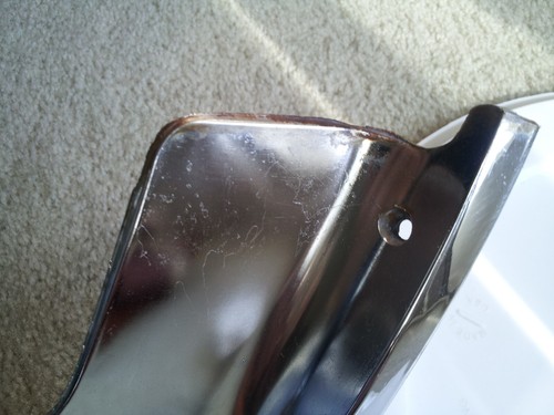 69-71 LINCOLN MARK III PAIR OF FRONT FENDER-BUMPER "S" SHAPED CHROME TRIM PIECES - Picture 17 of 24