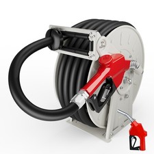 Retractable Fuel Hose Reel , 300PSI 1" x 50ft Diesel Fuel Transfer Hose