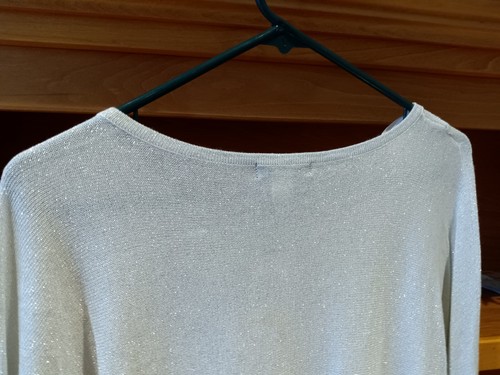 Alfani Women's Long Sleeve Sweater, Floral Metallic Ivory, XL - Picture 7 of 12