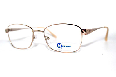 NEW MODERN OPTICAL AMELIA GOLD AUTHENTIC EYEGLASSES WOMEN'S FRAMES 54-19-135MM