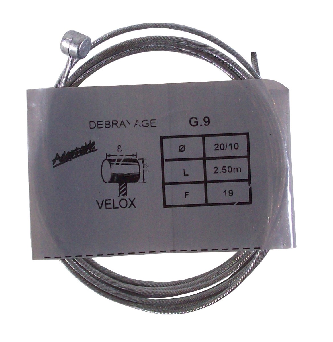 Produktbild von VELOX Gaszug Für MBK Moped, Roller, Mokick, Mofa - Innenzug, Kupplungszug, Bowdenzug