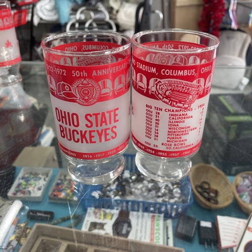 1972 ohio state buckeyes Championship glasses 1954 lot of 2 P-018