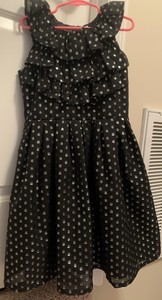 vestido preto e prata