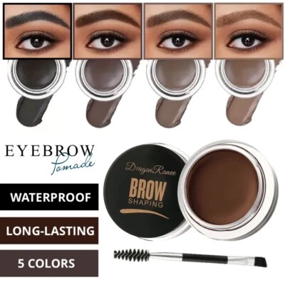 DRAGON RANEE Eyebrow Pomade Brow Waterproof Makeup Kit Sculpting & Shaping Wax Tint Duo Brush