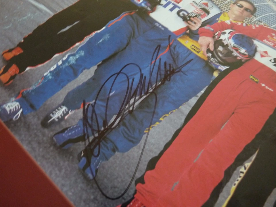 Kenny Wallace Bobby LaBonte Signed Auto Nascar 12"x19.5" Poster Photo Guaranteed - Image 2 of 3