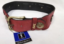 Yves Saint Laurent Gürtel 75 Cm Vintage Rot
