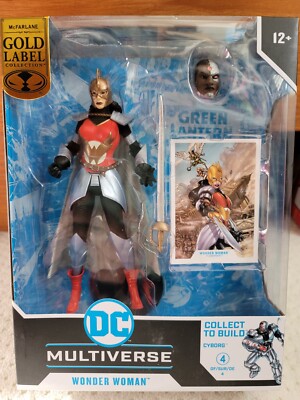 NIB McFarlane DC Multiverse: Gold Label Flashpoint Wonder Woman Cyborg BAF