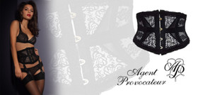 AGENT PROVOCATEUR RARE BLACK MERCY WASPIE NO SUSPENDERS SIZE 3 MEDIUM BNWOT
