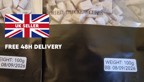 100G Bag Natural Healthy Freeze Dried Chicken Bites Snacks Treats For Cats UK - Picture 2 of 5
