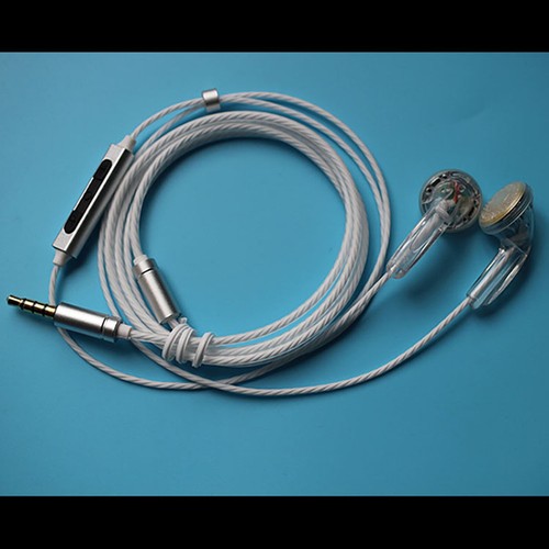 DIY Headphone Flat Head Plugs Earphone In-Ear Earphone With Microphone MX500