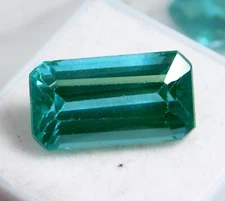 Natural 12 Ct Paraiba Tourmaline Greenish-Blue Emerald Cut Certified Gemstone