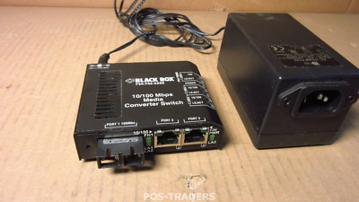 Black Box LBH100AE-SC 10/100 Mbps copper Media Converter Switch Fibre INCL PSU