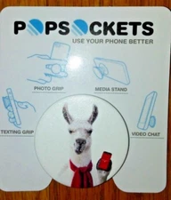PopSockets Single Phone Grip PopSocket Universal Phone Holder scarf LLAMA HTF