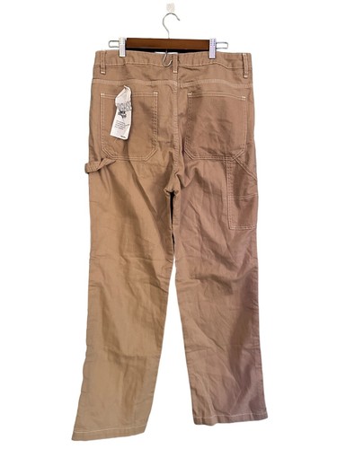 High Rise Carrpenter 90s Boyfriend Straight Leg Jeans Tan S.O.N.G Size 15/32 - Picture 6 of 9