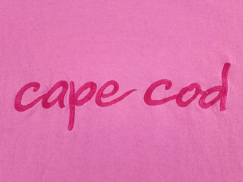 VINTAGE Chemise Cuffy's Cape Cod homme rose moyen série naturelle Tee A28 - Photo 4/7
