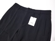 NWT Vince Relaxed Satin Piped Trouser Pants in Black Size XS, S 295