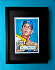 AIDAN FLUX | Hand Signed Original Print Framed LtdED of 69 COA MY MICKEY MANTLE