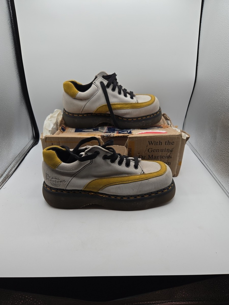 OZWNRT ブーファン　BoophamneMan TheCaudexMan RARE Dr Doc Martens 8345 Vintage England Yellow Crea platform