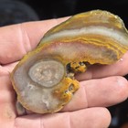 Lot of 3 Polished Agatized Chert Lapidary Stone Slabs/Slices - 112g Cabbing — photo 2