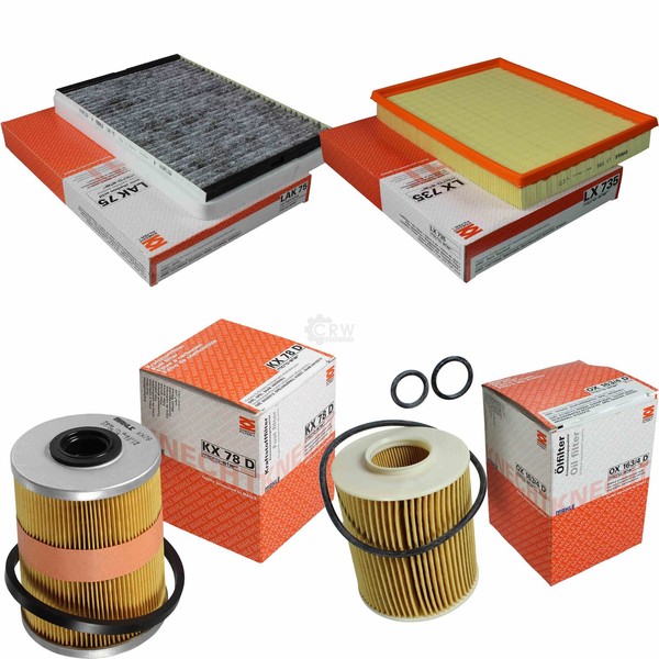 Mahle Kraftstofffilter KX 78D Innenraum LAK 75 Luft LX 735 ÖLfilter OX 163/4D-image