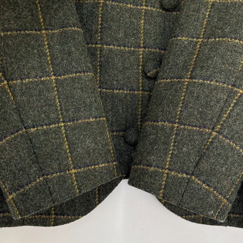 Jack Murphy Tweed Jacket Womens 14 Green Check Moon Wool Country Hacking Blazer - Picture 14 of 17