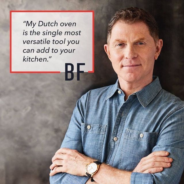 Bobby Flay 5.5qt Cast Enamel Dutch Oven Oxford Blue