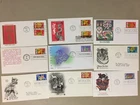 Nine CHINESE YEAR diff US fdc with pictures