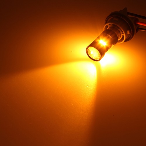 2Pcs LED 1157A White Parking Light Amber/Yellow Turn Signal On One Single Bulb - Picture 11 of 12