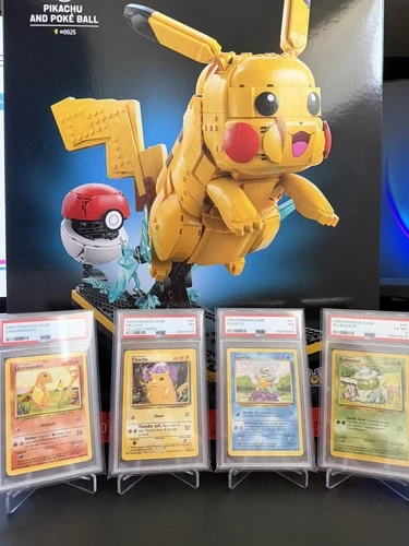 1999 Pokémon Base Set Unlimited PSA Graded Bundle – Pikachu and starters.