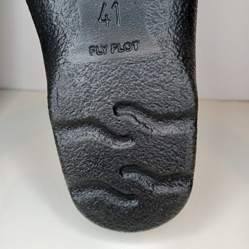 Fly Flot Ladies/ Womens Black Leather Anti-Shock Slip On Mules Size UK 8 EU 41 - Picture 19 of 21