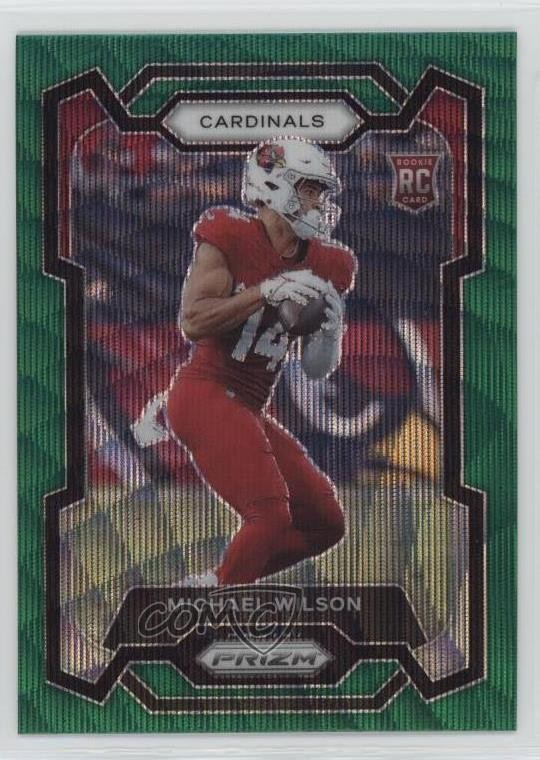 2023 Panini Prizm Rookies Green Wave Prizm Michael Wilson #303 1i5t