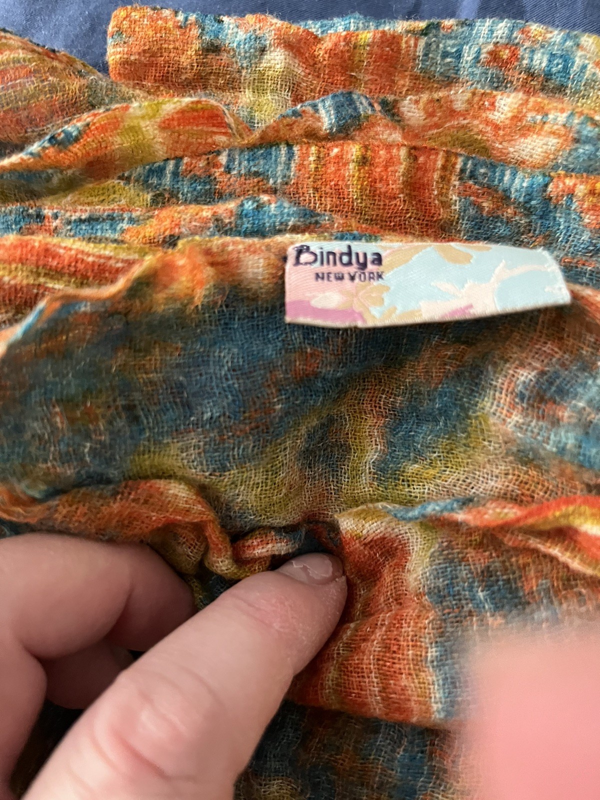 BINDYA 100% WOOL LARGE RECTANGULAR SCARF SHAWL WR… - image 3