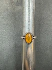 3.1g VTG Sterling Silver 925 Amber Ring Size 9.25 Jewelry Lot S