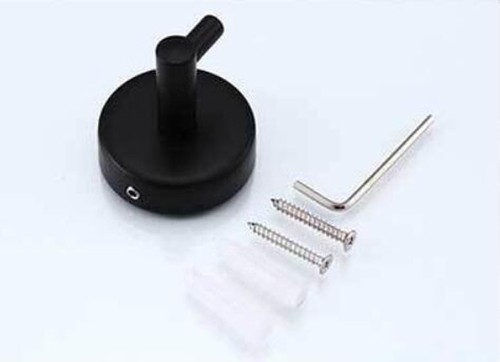 Stainless Steel Wall Mount Single Hook Towel Holder Bathroom Accessories Hanger - Foto 3 di 13