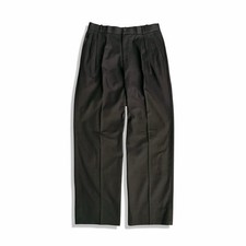 GIANNI VERSACE Men's 3-Tuck Slacks Pants size 46 Black