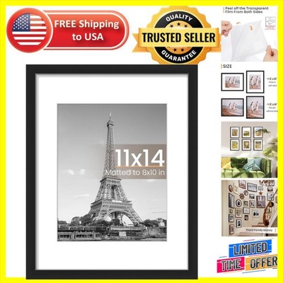 Stylish 11x14 Wall Frame - Ideal for Horizontal or Vertical Photos in Black