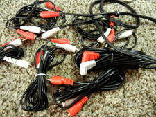 Odd Lot RED/WHITE Analog AUDIO Cables, Some new, some used 