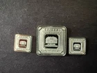 Geiger Edelmetalle 5gm .999 Silver Square Bars Lot of 3 , 1 gram  Times 2