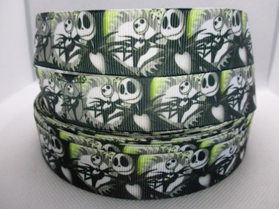 Jack Skellington 1'' Grosgrain Ribbon ~YOUR CHOICE 5 or 10 Yards (Nightmare)