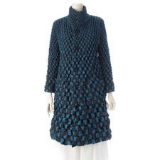 ISSEY MIYAKE 16AW 3D Steam Pleated Ruffle Ribbon Design Stand Collar Coat Ja...