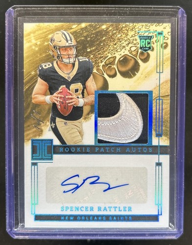 2024 Panini Impeccable Spencer Rattler Rookie Patch Auto RC Platinum #1/1 Saints