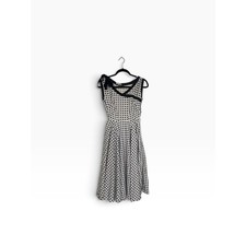 Vintage 1950s Henley Junior Polka Dot Full Circle Dress XS Metal Zipper