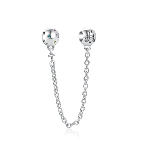 Funkelnde Sicherheitskette Charms passend 925 Original Bettelarmband Damen 925 Silber - Bild 22 von 44