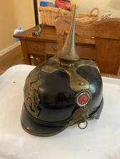 IMPERIAL GERMAN POLICE WWI BAVARIAN NCO / OFFICER S SPIKED HELMET