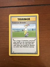 Pokémon TCG Trainer: Pokémon Breeder Base Set Rare Unlimited 76/102 on eBay