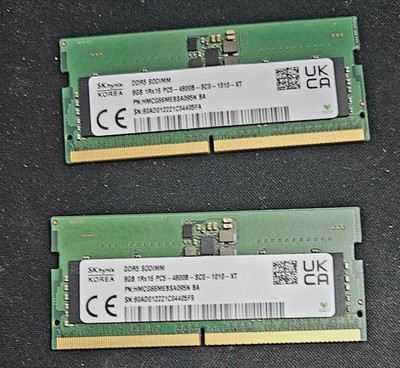 16Gb DDR-5 SK Hynix PC5-4800B (8GbX2) SODIMM Laptop RAM MEMORY