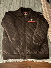 Franchise Club Mens Georgia Bulldog Quilted Full Zip Jacket UGA 4XL