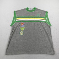 Vintage Harlem Globetrotters Jersey Mens 3XL Gray Green FUBU Velour Shirt Y2K